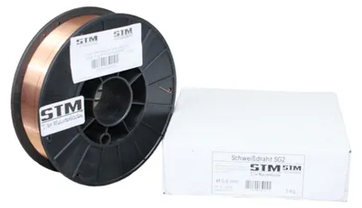 Obrázok produktu pre Drôt Lasdraad SG2, 5 kg, oceľ, priemer 0,8 alebo 1,0 mm, CO2 G3Si1, zváranie MIG/MAG, rozmer: 0,8 mm