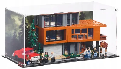 Zdjęcie produktu dla Czarna witryna z nadrukowanym panelem tylnym, przeznaczona do zestawu LEGO® 21354 Ideas – "Zmierzch: Dom Cullens"