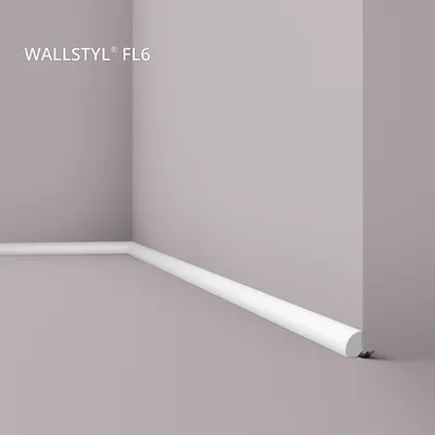 Produktbild von NMC Sockelleiste FL6 WALLSTYL 12 x 19 x 2000 mm Polystyrol Fußleiste Weiß