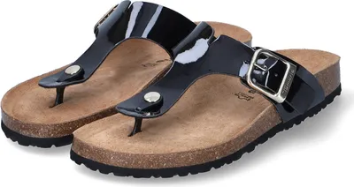 Produktbild von Tamaris Damen Pantoletten/ Zehentrenner Schwarz Kunstleder  Größe: 37