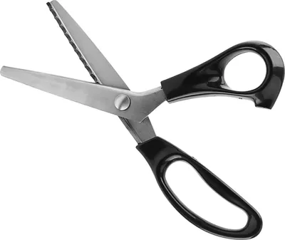 Produktbild von Stoffschere mit Zackenrand, rund/dreieckig, 3, 5, 7 mm