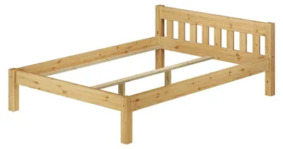 Produktbild von Massivholzbett Kiefer Doppelbett Natur 140x200 Futonbett Bettgestell ohne Rollrost