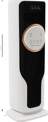 Obrázek produktu pro Ohřívač s ventilátorem, dálkové ovládání, funkce zvlhčování, černý, EU-a