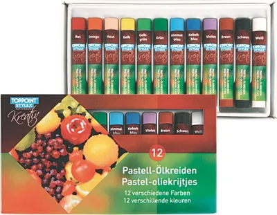 Produktbild von Stylex 28654, 12 Stück(e), Schwarz, Blau, Braun, Grün, Hellblau, Hellgrün, Orange, Pink, Rot, Violett, Weiß, Gelb, Blau, Rund, 1 cm, 70 mm