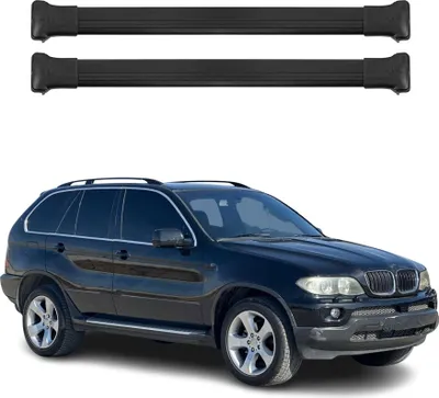 Produktbild von Dachträger Grundtäger für BMW X5 E53 1999-2006 75kg Aluminium Schwarz 2 tlg