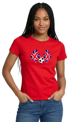 Produktbild von Spreadshirt England Flaggen | England Fußball Frauen T-Shirt, S, Rot