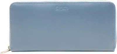 Produktbild von Esquire Leder Geldbörse Viktoria Zip Around Wallet Dove Blue hellblau
