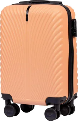 Image de WINGS SWAN 18" valise cabine, poignée télescopique, roues 360°, couleur pêche