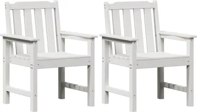 Immagine prodotto di vidaXL Sedia da pranzo da giardino 2 pezzi Bianco 65,5 x 59 x 88 cm HDPE
