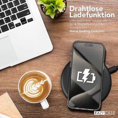 Produktbild von EAZY CASE Clear Hülle kompatibel mit Apple iPhone 15 Pro Max, Schutzhülle Silikon, dünnes Cover, Slimcover Handyhülle, Backcover Transparent