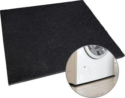 Produktbild von Famanu Anti-Vibrationsmatte für Waschmaschinen - 60 x 60 x 2 cm - Gummi - Geräuschreduzierung