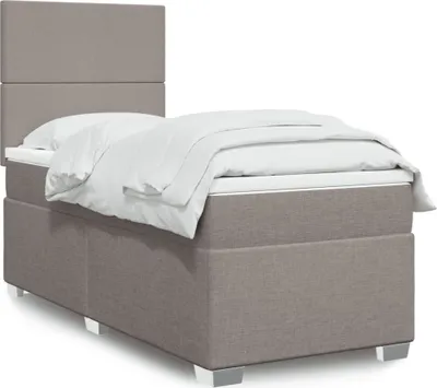 Produktbild von Boxspringbett mit Matratze Taupe 90x190 cm Stoff, Klassische Betten 2024 Neu