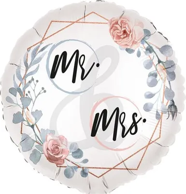 Produktbild von Folienballon - Mr. & Mrs. - Ø ca. 43 cm