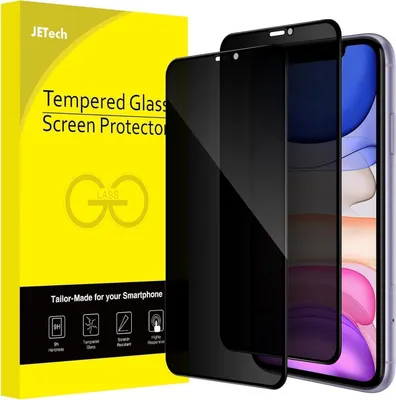 Produktbild von JETech Sichtschutz Full Screen Glasfolie iPhone 11 XR 6,1 Zoll Anti-Spy Displayschutz 2
