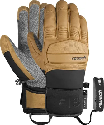 Produktbild von Reusch Fingerhandschuhe Henrik Kristoffersen mit winddichter und atmungsaktiver Funktion 8881 camel / black 10