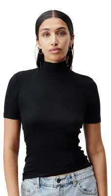 Produktbild von LeGer Larina T-Shirt - Damen Tshirt mit Stehkragen - körpernahe Passform - Obert