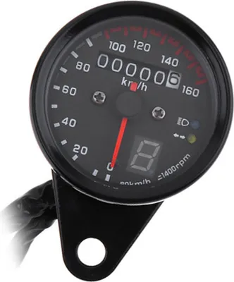 Produktbild von Motorrad-Tachometer mit Ganganzeige, LED-Hintergrundbeleuchtung, universeller 12-V-Motorrad-Kilometerzähler