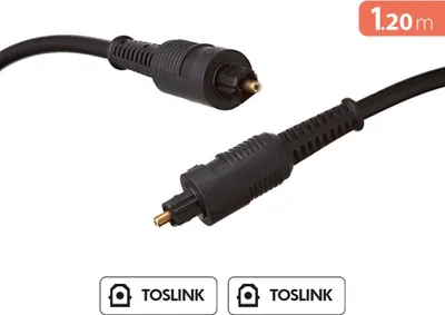 Image de Câble audio fibre optique mâle/mâle 1,2 m