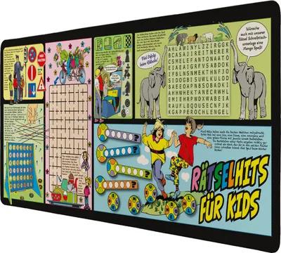 Produktbild von Rätselhits für Kids Schreibtischunterlage 89x40cm XXL Mauspad