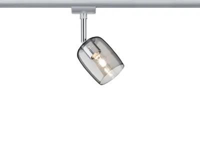 Produktbild von Paulmann URail Spot Blossom Rauchglas ohne Leuchtmittel Chrom matt G9 Glas