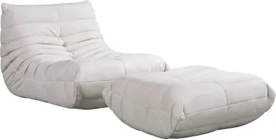 Produktbild von HOME DELUXE Relaxsessel mit Hocker CHILL - 102 x 87 x 70 cm | Sofa, Sessel, Couch, Liegesofa, Loungesessel