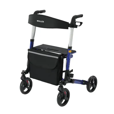Produktbild von Sitwell Aluminium Rollator Faltbar Blau Gehhilfe zugelassen als Medizinprodukt