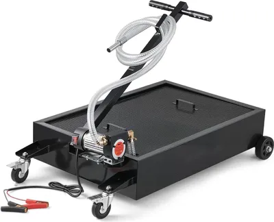 Produktbild von Ölwechselkanister - Ölauffangwanne - Niedriges Profil - Fassungsvermögen 56 l - Elektrische Pumpe - Schlauch 2,2 m - Metall - Für Pkw/SUV/Lkw/Motorrad/Quad