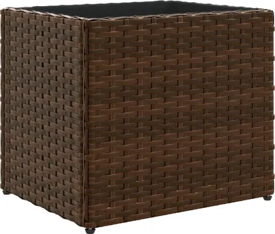 Produktbild von vidaXL Pflanzkübel Braun 36x30x32 cm Poly Rattan