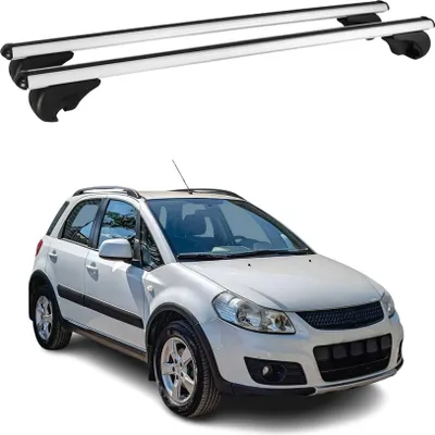 Image de Barres de toit Transversales pour Suzuki SX4 2006-2013 Aluminium Argent