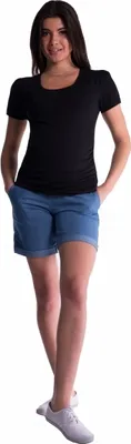 Produktbild von Be MaaMaa Umstandsshorts mit elastischem Bund - hellblau Umstandsgröße: XXXL (46)