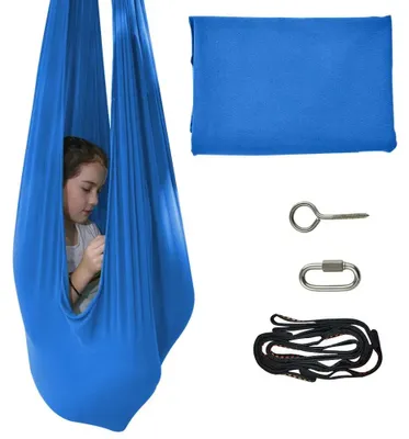 Productafbeelding van Therapieschommel, zorgt voor een rustgevende ervaring, bevordert de lichamelijke ontwikkeling, blauw, blauw
