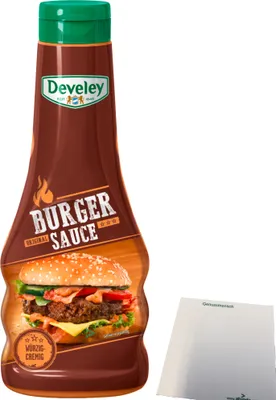 Produktbild von Develey Burger Sauce das Original würzig cremig 1er Pack (1x250ml Flasche) + usy Block