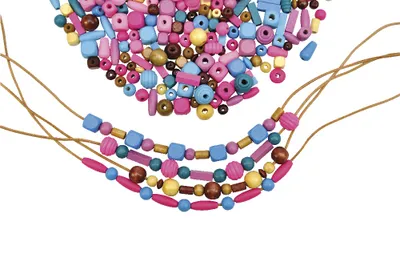 Produktbild von Eduplay Holzperlen Spielzeug - bunte Perlen 250g für Kinder