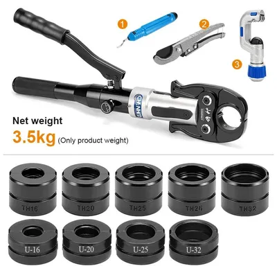 Obrázok produktu pre Hydraulické kliešte na krímenie, manuálne ovládanie, kompaktný dizajn, vhodné pre tvarovky TH a U