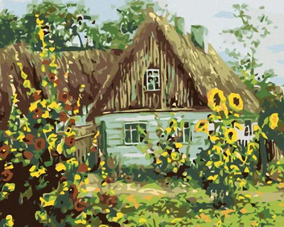Produktbild von Diamondi - Diamond painting - HAUS MIT SCHINDELDACH, 40X50 cm, ohne Keilrahmen