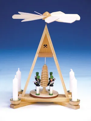 Produktbild von Tischpyramide Pyramide mit Bergmännern Höhe 25 cm NEU