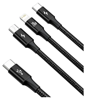 Produktbild von Baseus Rapid Series 3-in-1 USB Type-C Cable  PD 20W 1.5m