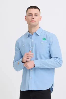 Obrázok produktu pre Blend BHSUN Pánska košeľa s dlhým rukávom, voľnočasová košeľa, 100 % bavlna, regular fit