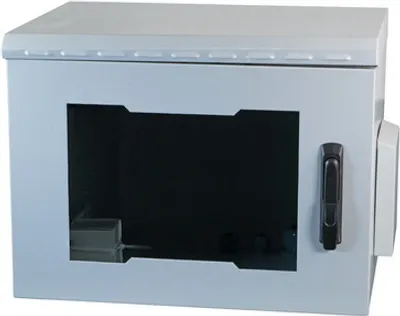 Produktbild von EFB-Elektronik 48,30cm (19") Wandgehäuse IP55, 9HE, Glastür, Tiefe 600 mm, RAL7035 Hersteller: EFB Elektronik (691709IP55.2G)