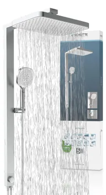 Produktbild von 21214-EU LA PALMA E Überkopfbrause-Set, Chrom/Weiß