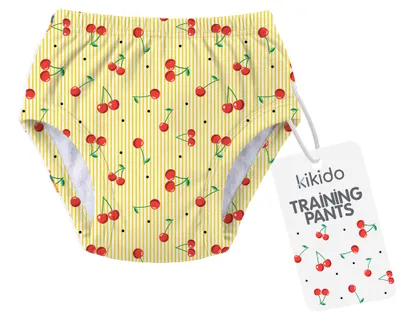 Produktbild von Kikido Training Pants - 1x saugfähige Lernunterhose für Kinder - Stützhose für Jungen und Mädchen -Größe L - Kirsche