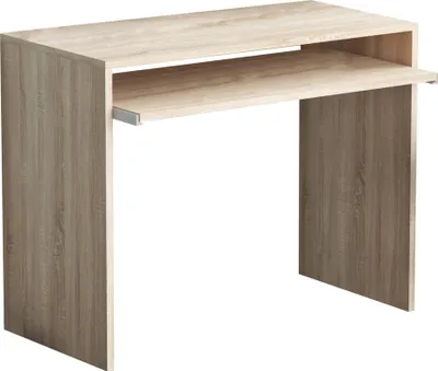 Immagine prodotto di Milani Home - scrivania moderna 90 x 45 x 74 cm con porta tastiera, effetto legno, per studio e ufficio