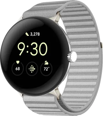 Produktbild von imoshion Nylonarmband für die Google Pixel Watch 3 / 4 (45 mm) – Hellgrau