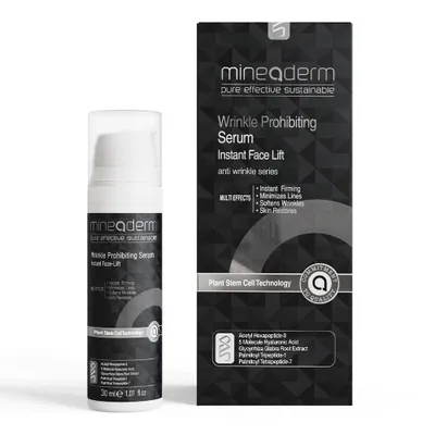 Produktbild von mineaderm – Wrinkle Prohibiting Serum, Instant Face Lift, Anti-Aging Anti Falten Gesichtsserum, 30 ml