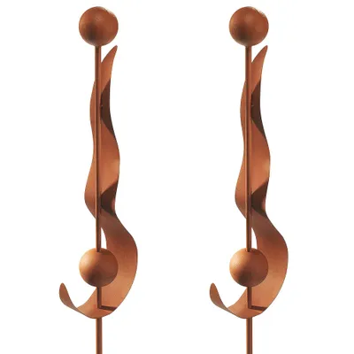 Produktbild von Kobolo Gartenstecker RUSTY DROPS 2er Set in Rostoptik - Dekostecker Gartendeko Beetstecker Deko Stecker für Garten Balkon Terrassse Rostdeko Außendeko