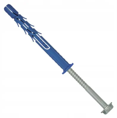 Obrázek produktu pro FF1 Polyamidová rámová kotva 10x300 mm s přírubou, pozinkovaný šroub R-FF1-N-10K300