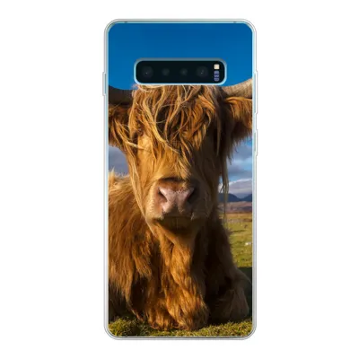 Produktbild von MuchoWow® Handyhülle Schutzhülle Hülle für Samsung Galaxy S10 Lite Schottische Highlander - Tiere - Gras Silikon Softcase Handy Hülle - Schutz