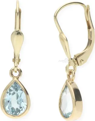 Produktbild von JuwelmaLux Ohrhänger 333 Gold mit Blautopas JL10-06-1049