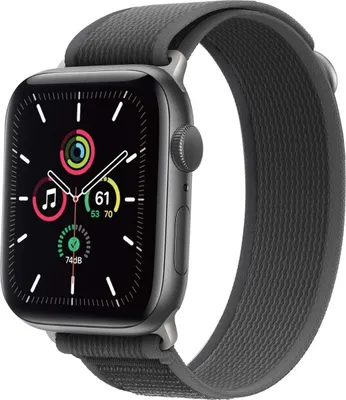 Produktbild von imoshion Nylon Trail Armband für das Watch Series 1 t/m 9 / SE (38/40/41 mm) | Series 10 / 11 (42 mm) - Black / Grey