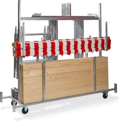 Image de Chariot pour étals de marché - en acier galvanisé - pour 5 pièces (1 pièce)